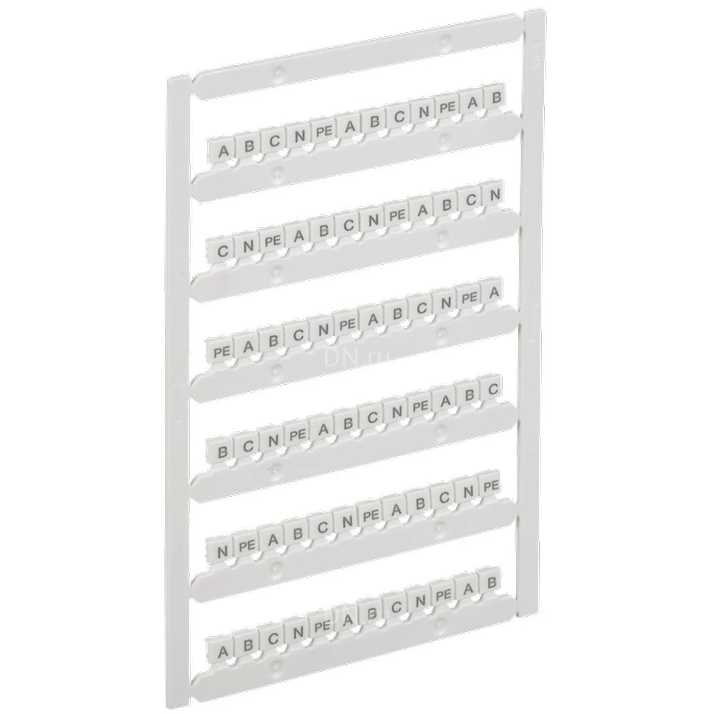 Маркер IEK ARMAFIX для CTS-ML 3 уровня 2,5мм2, символы A; B; C; N; PE, цвет - белый AF-CT10D-M-D25-21-3