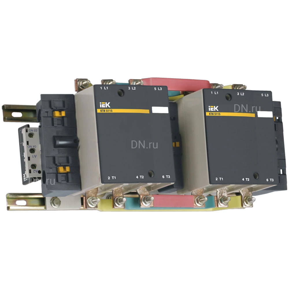 Контактор трехполюсный IEK КТИ-65003 реверсивный, номинальный ток - 500А, номинальное напряжение - 230В KKT63-500-230-10