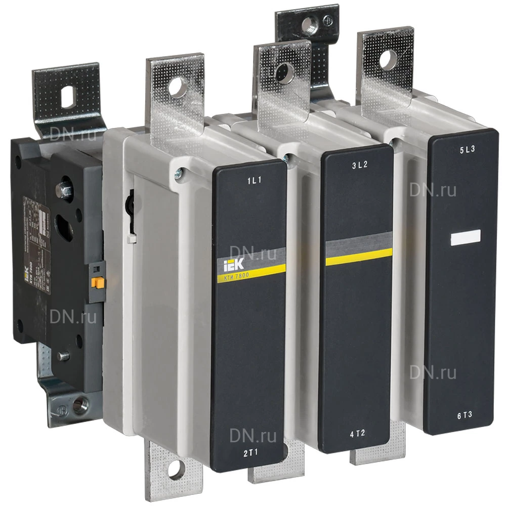 Контактор трехполюсный IEK КТИ-7800 номинальный ток - 800А, номинальное напряжение - 230В KKT70-800-230-10-1