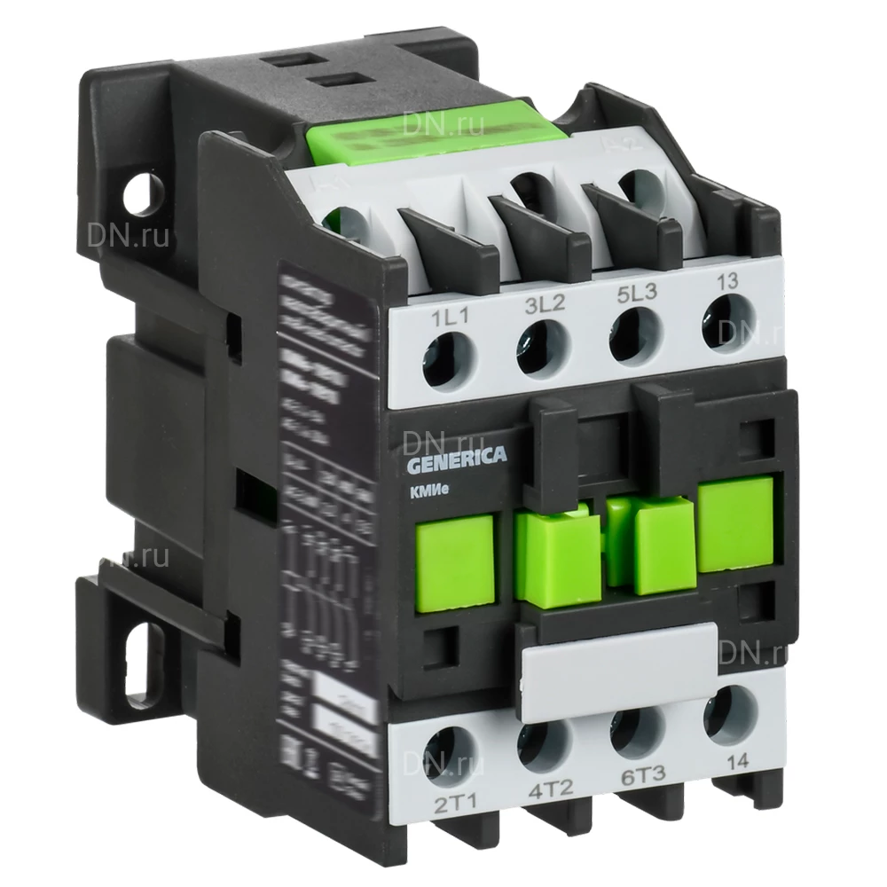 Контактор GENERICA КМИе-11211 малогабаритный, рабочий ток 12А, катушка управления 230В, 1НЗ KKME11-012-230-01