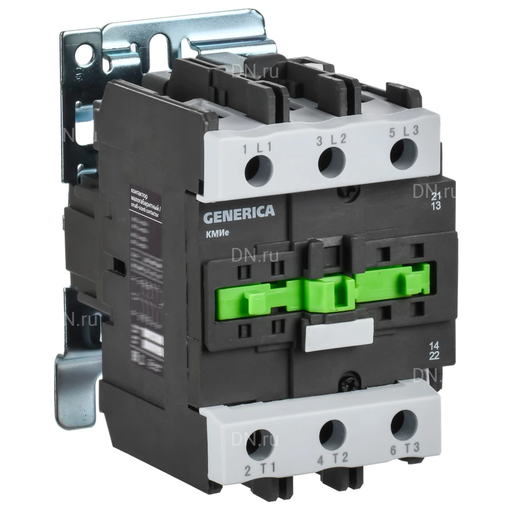 Контактор GENERICA КМИе-48012 малогабаритный, рабочий ток 80А, катушка управления 230В, 1НО+1НЗ KKME41-080-230-11