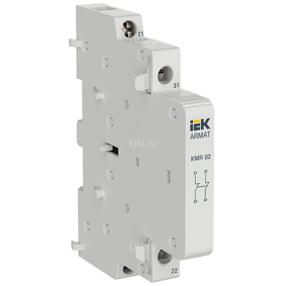 Контакт дополнительный IEK ARMAT 2НЗ для модульных контакторов KMR AR-AUX-SCR-02-240-415