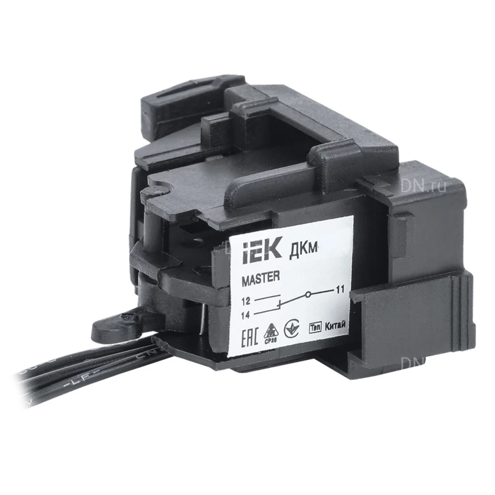 Контакт дополнительный IEK ДКм-250е (ДКм-35) типоразмер 250, для автоматических выключателей ВА88-35 MASTER с электронным расцепителем SVA31D-DK-1-02