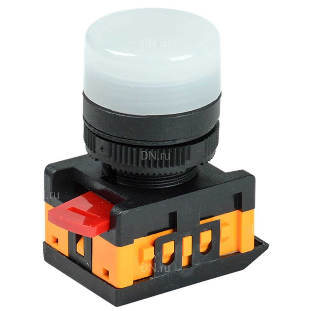 Лампа сигнальная GENERICA AL-22TE диаметр отверстия - 22мм, неон 240В, IP40, цвет - белый BLS30-ALTE-K01