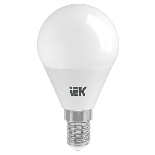 Лампы светодиодные IEK LLE-G45-230V 45 мм мощность - 7 Вт, цоколь - E14, световой поток - 630 лм, цветовая температура - 3000 K, форма - шар