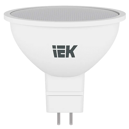Лампы светодиодные IEK LLE-MR16-GU5 50 мм мощность - 5-7 Вт, цоколь - GU5.3, световой поток - 450-630 лм, цветовая температура - 3000-4000 K, форма - софит