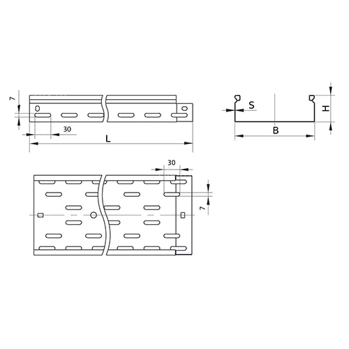 Лотки IEK ESCA CLP10-050-HDZ листовые перфорированные, материал корпуса - сталь, покрытие - горячее цинкование