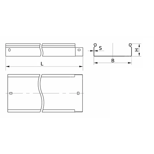 Лотки IEK ESCA CLP10-100-HDZ листовые неперфорированные, материал корпуса - сталь, покрытие - горячее цинкование