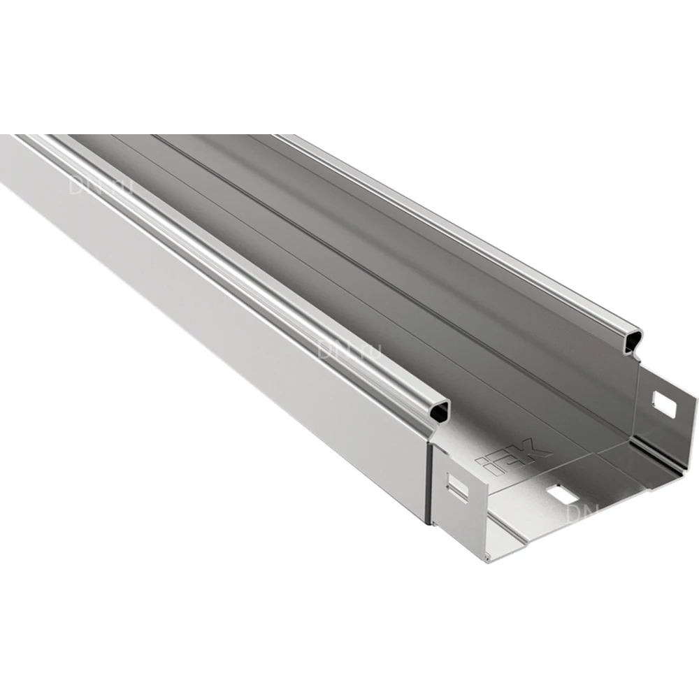 Лоток IEK ESCA CLN10-080-300-3 неперфорированный, 80х300мм L=3000мм, материал корпуса - оцинкованная сталь толщиной 0.8мм (кратно 3м)