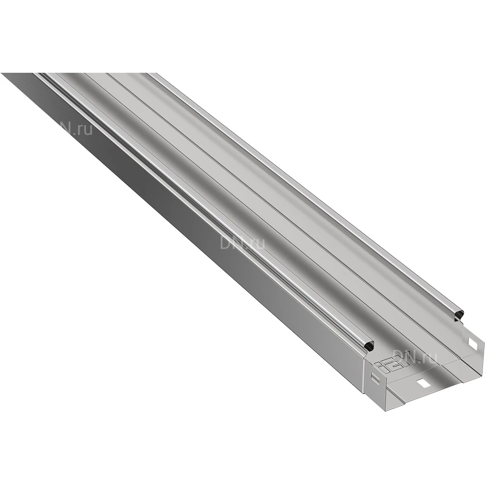 Лоток IEK ESCA 3 ES3-20-050-100-3-045 неперфорированный, 50х100мм L=3000мм, материал корпуса - оцинкованная сталь толщиной 0.45мм (кратно 3м)