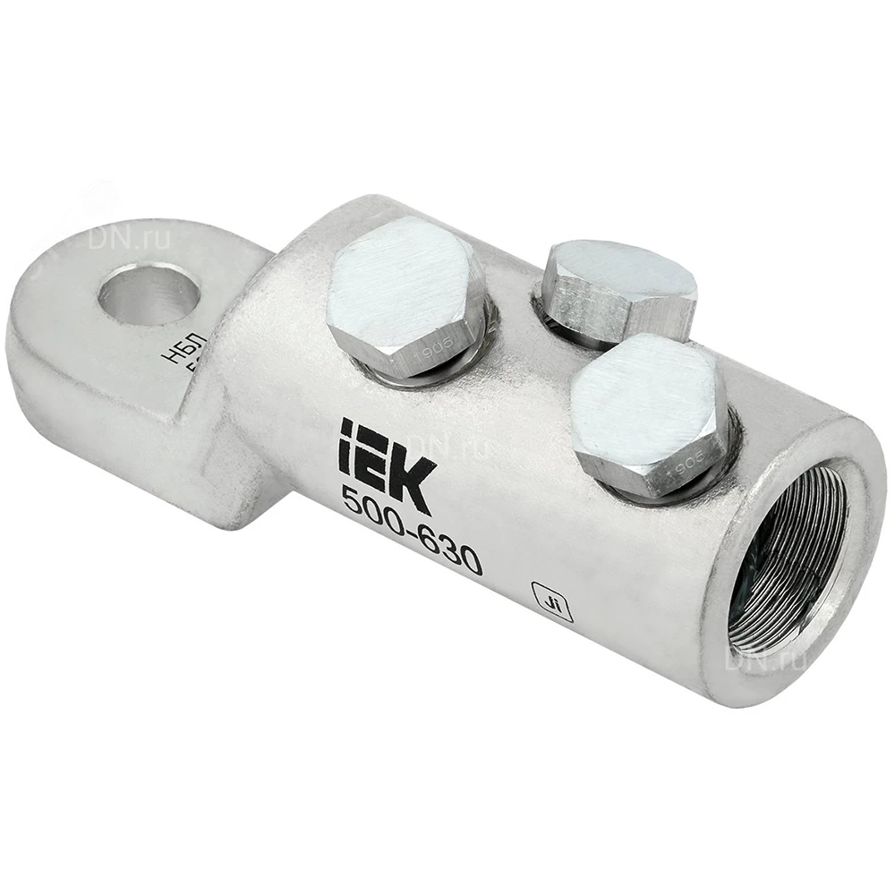 Наконечник болтовой луженый IEK НБЛ 500-630-16/3, сечение проводника - 500-630мм2, диаметр отверстия - 17мм, количество в упаковке - 4шт. UNB11-500-630-03-35