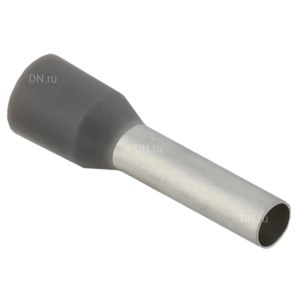 Наконечник IEK НШВИ 4.0-12 серый, номинальное сечение - 4.0мм2, длина рабочей части - 12мм, упаковка - 100шт UGN11-004-012-100