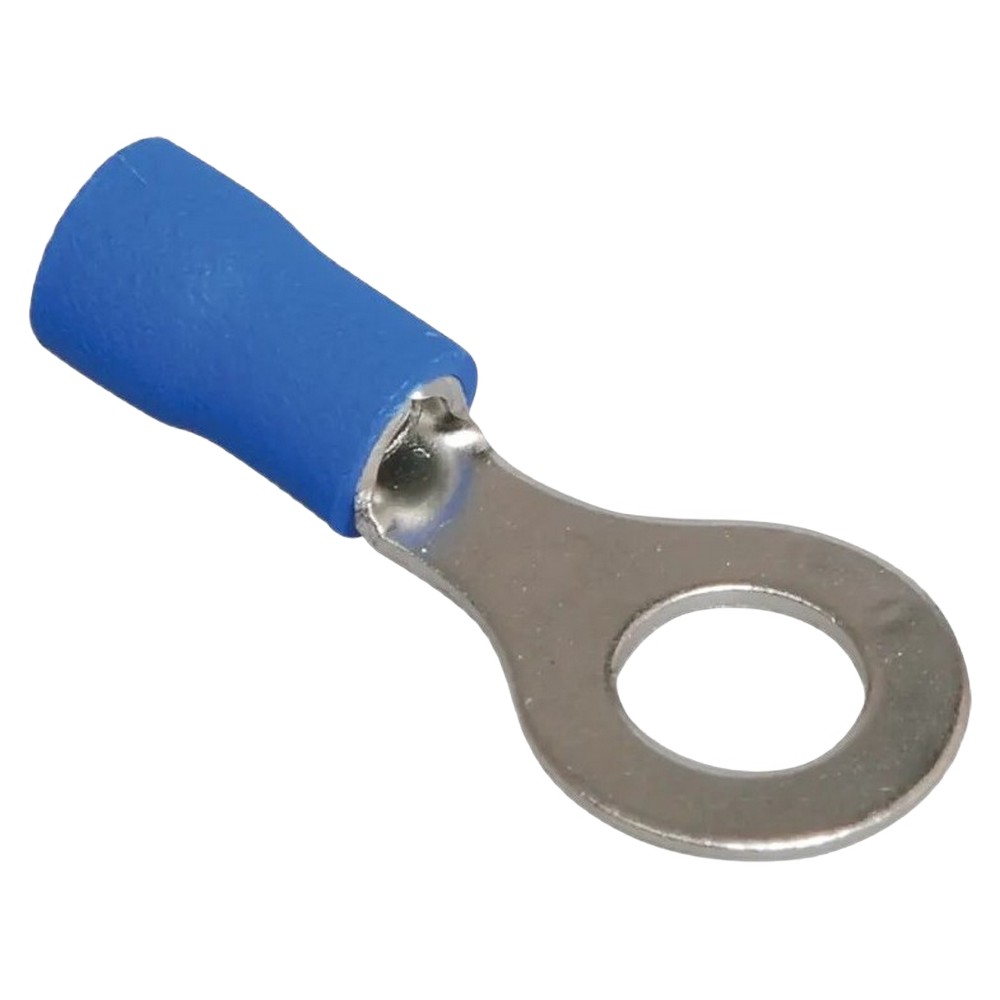 Наконечник кольцевой IEK НКИ 2-5 кольцо 1,5-2,5 мм изолированный синий, упаковка 100 шт