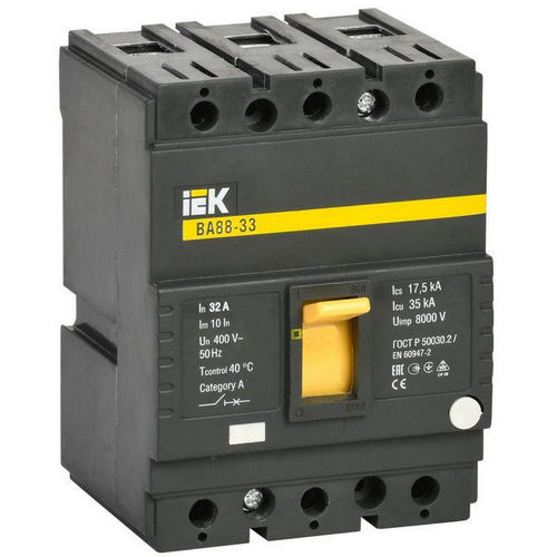 Автоматические выключатели трехполюсные IEK ВА 88-33, сила тока 32-80 A, отключающая способность 35 кА