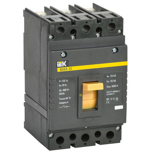 Автоматические выключатели трехполюсные IEK ВА 88-35, сила тока 80-125 A, отключающая способность 35 кА