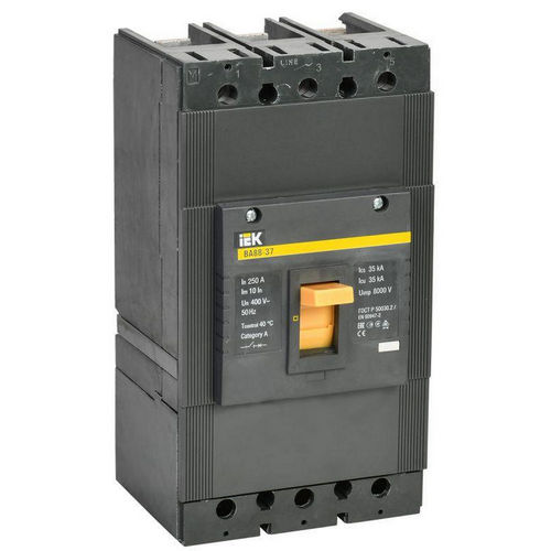Автоматические выключатели трехполюсные IEK ВА 88-37, сила тока 250-400 A, отключающая способность 35 кА