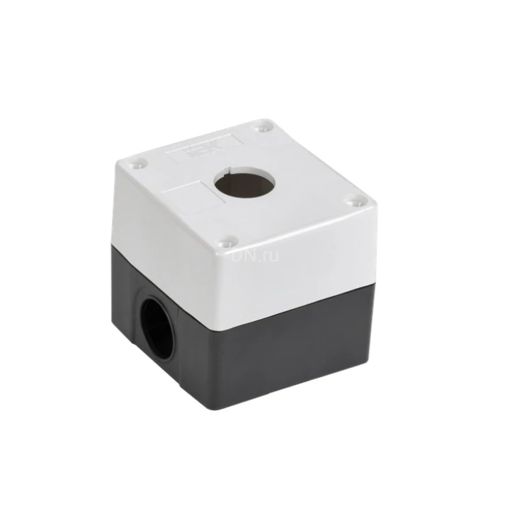 Корпус поста IEK КП101-Р Ду22, для кнопок управления 1 место, белый, степень защиты IP54