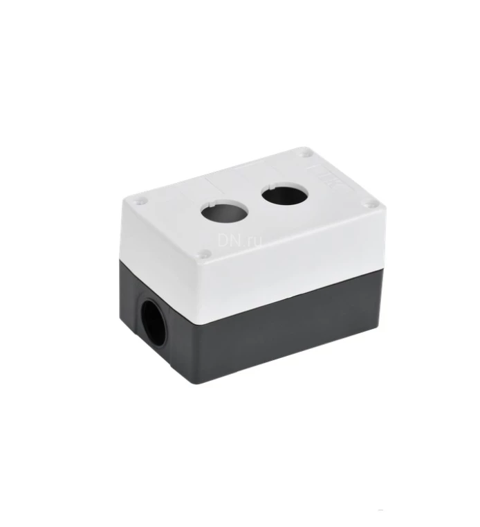 Корпус поста IEK КП102-Р Ду22, для кнопок управления 2 место, белый, степень защиты IP54