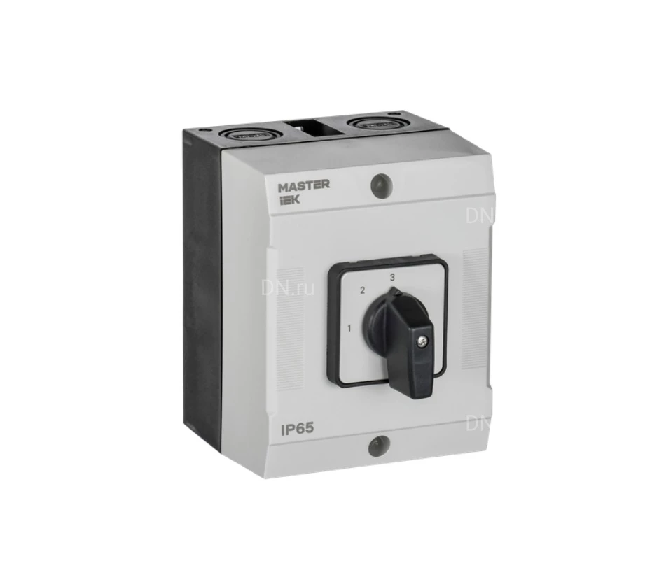 Переключатель кулачковый в боксе IEK MASTER MI-CS20-010-082 10А, 3-позиционный, 2 полюса, напряжение питания 690B, степень защиты IP65
