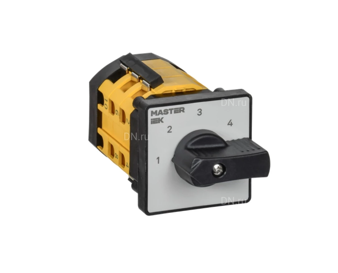 Переключатель кулачковый IEK MASTER MI-CS10-010-084 10А, 5-позиционный, 3 полюса, напряжение питания 230/400/690B, степень защиты IP20