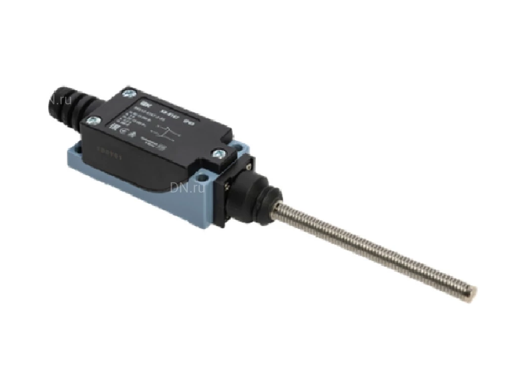 Выключатель концевой IEK КВ-8167 элемент управления — гибкий пружинный стержень, степень защиты IP65