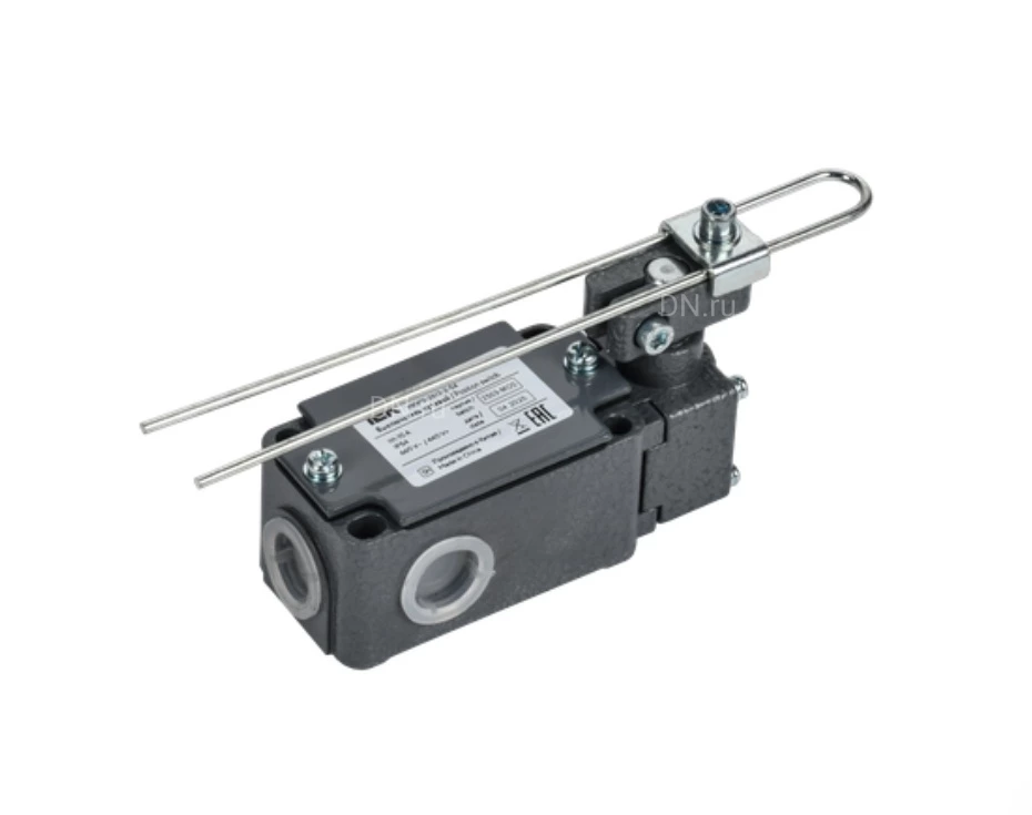 Выключатель путевой IEK ВП 15К-21А-261-54 У2.3 элемент управления — рычаг с регулировкой по длине полумгновенного действия, напряжение питания 0.8А, степень защиты IP54