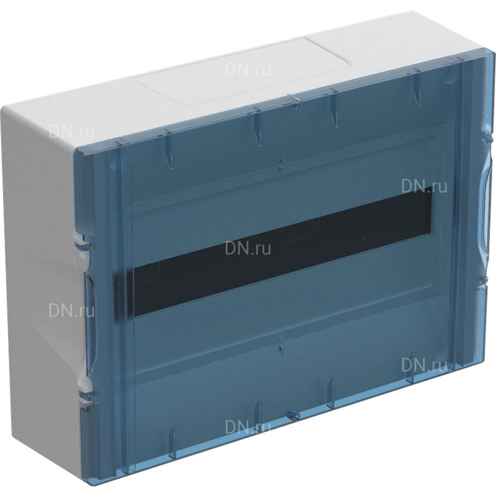 Корпус навесной IEK KREPTA ЩРН-П-18 123х420х298мм синяя пр. дверь пластиковый, модулей - 18, рядов - 1, IP40, цвет - белый KR5-KP12-N-18-41