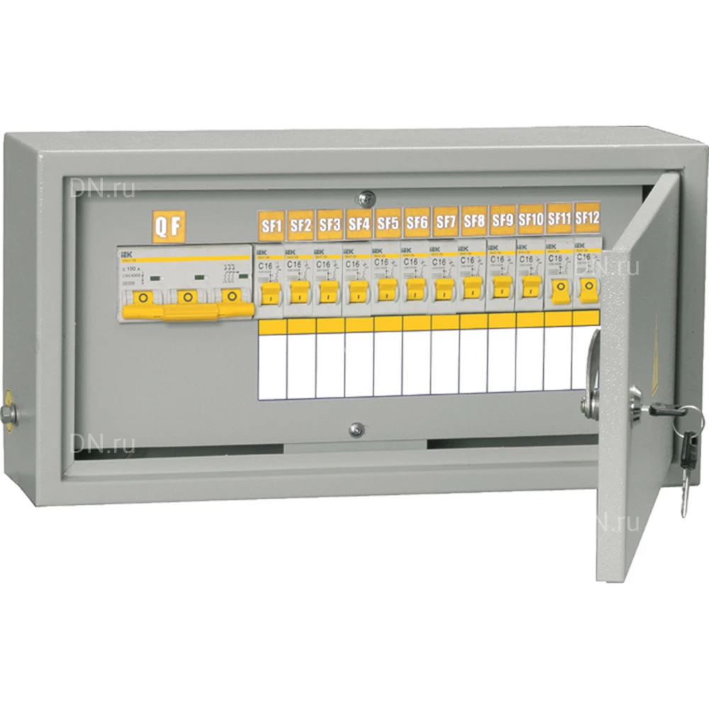 Щит IEK ОЩВ-3-100-12-0 36 120х440х265мм, количество полюсов - 3шт, номинальный ток - 100А, количетсво отводящих групп - 12шт MSM10-3N-100-12-31