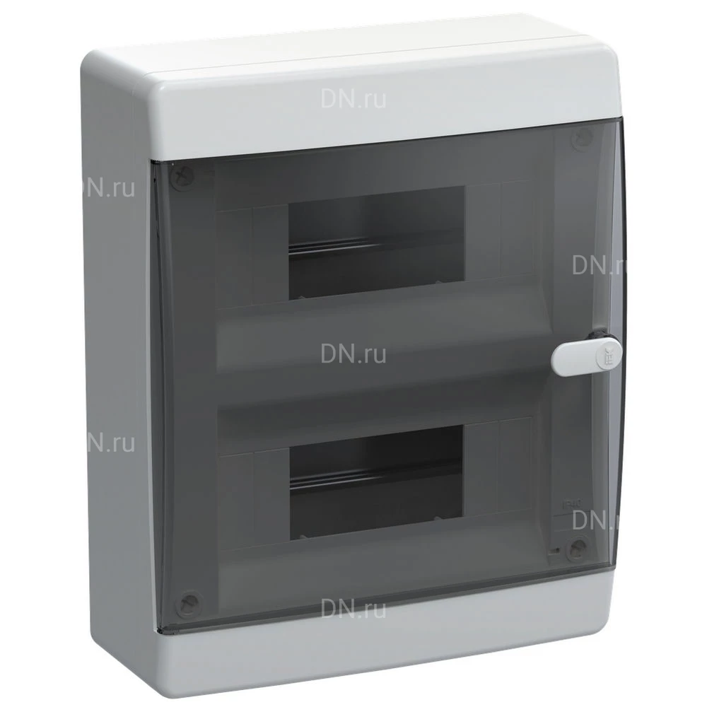 Корпус навесной IEK UNION Compact ЩРН-П-18 103х236х290мм черная пр. дверь пластиковый, модулей - 18, рядов - 2, IP41, цвет - белый UIC-KP12-N-18-41-K01