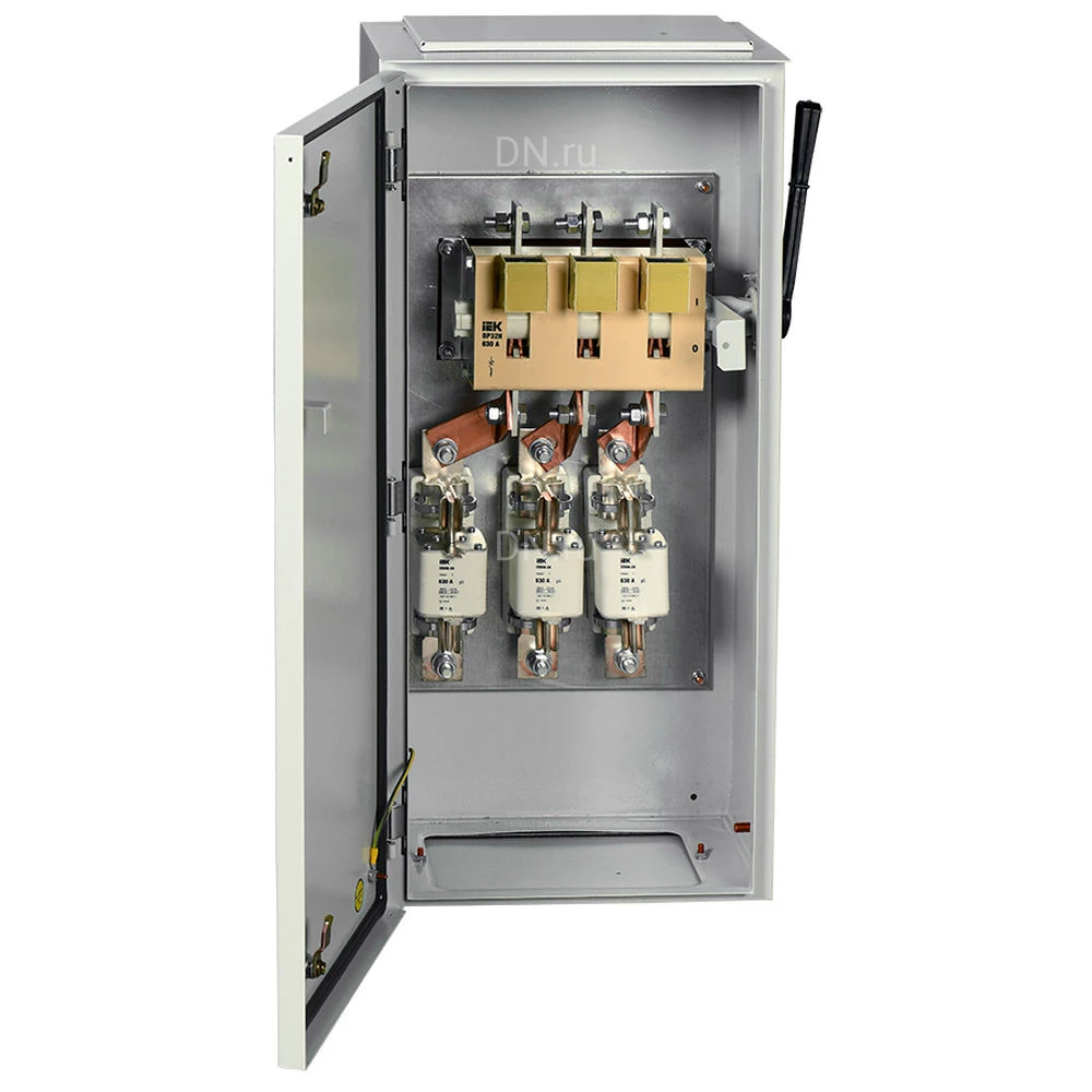 Ящик с рубильником и предохранителями IEK ЯРП-630А-1, цвет - серый, У1, IP54