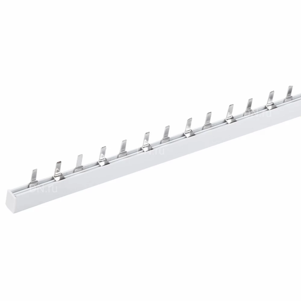 Шина соединительная IEK типа PIN 2P 63А луженая, длина - 1000мм, количество полюсов - 2, материал - пластик, YNS21-2-063-N