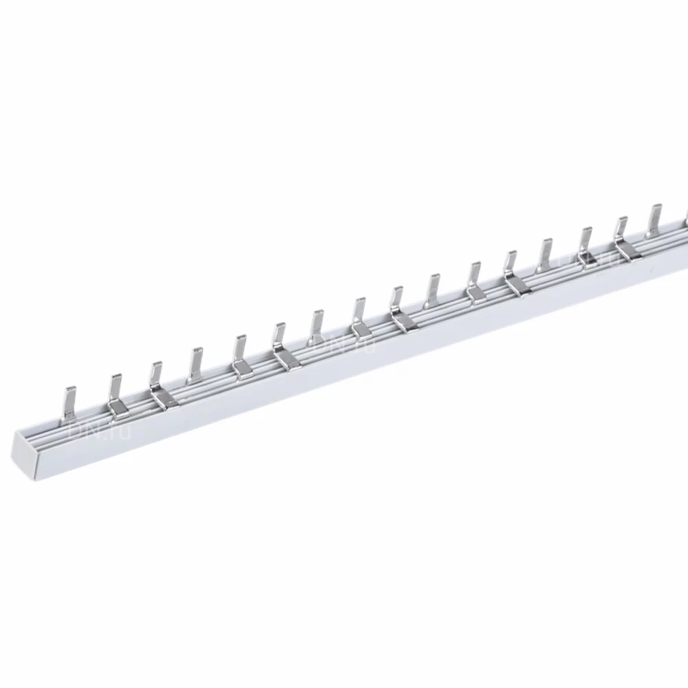 Шина соединительная IEK типа PIN 3P 63А луженая, длина - 1000мм, количество полюсов - 3, материал - пластик, YNS21-3-063-N