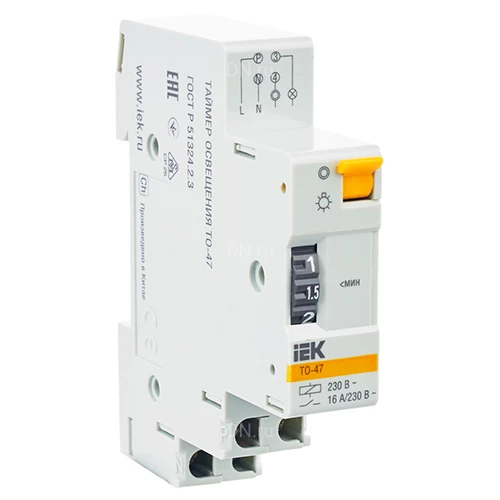 Таймеры освещения IEK ТО47 монтаж на DIN-рейку, 16А, 230В, IP20