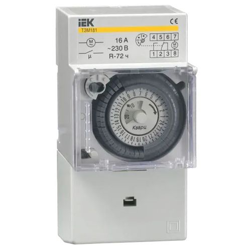 Таймеры IEK ТЭМ181 ток-16А напряжение-230В аналоговые на DIN-рейку