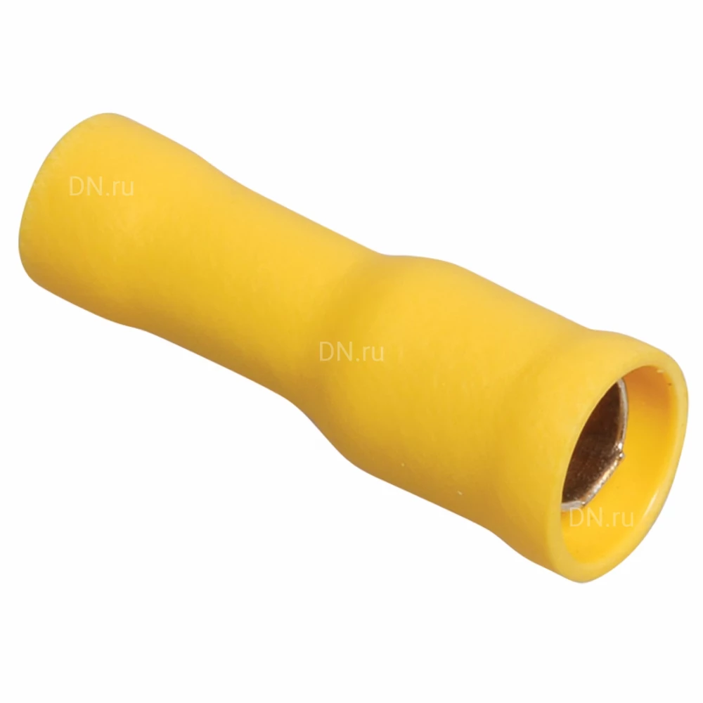 Разъем IEK РшИм 5.5-6-4 штеккер, сечение - 4.0-6.0мм2, толщина контактной части - 0.4мм, материал изоляции - ПВХ, цвет - желтый, упаковка - 20шт, URM20-4-006-D34-4