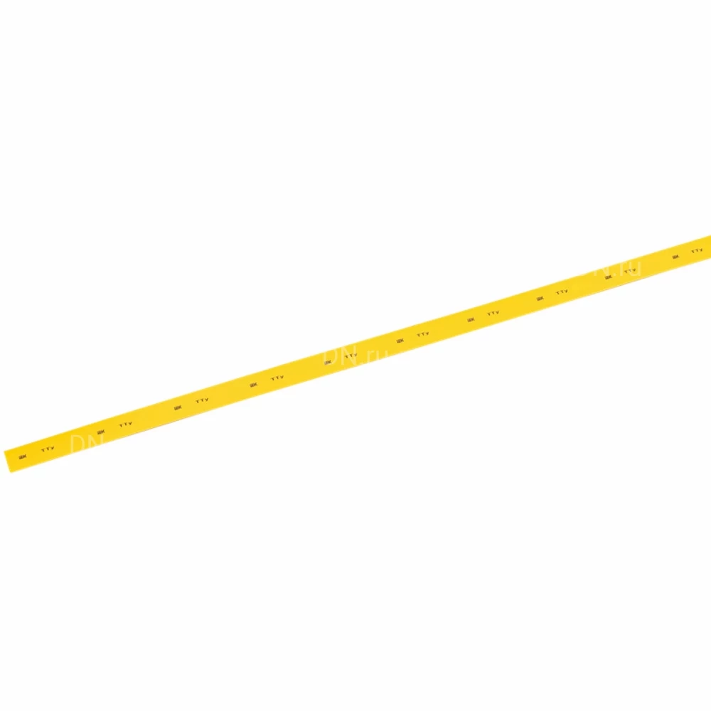 Трубка термоусадочная IEK ТТУ нг-LS Дн3/1.5 тонкостенная, диаметр до усадки - 3мм, диаметр после усадки - 1.5мм, коэффициент усадки - 2:1, материал - полиэтилен, цвет - желтый, 1м UDRS-D3-1-K05 