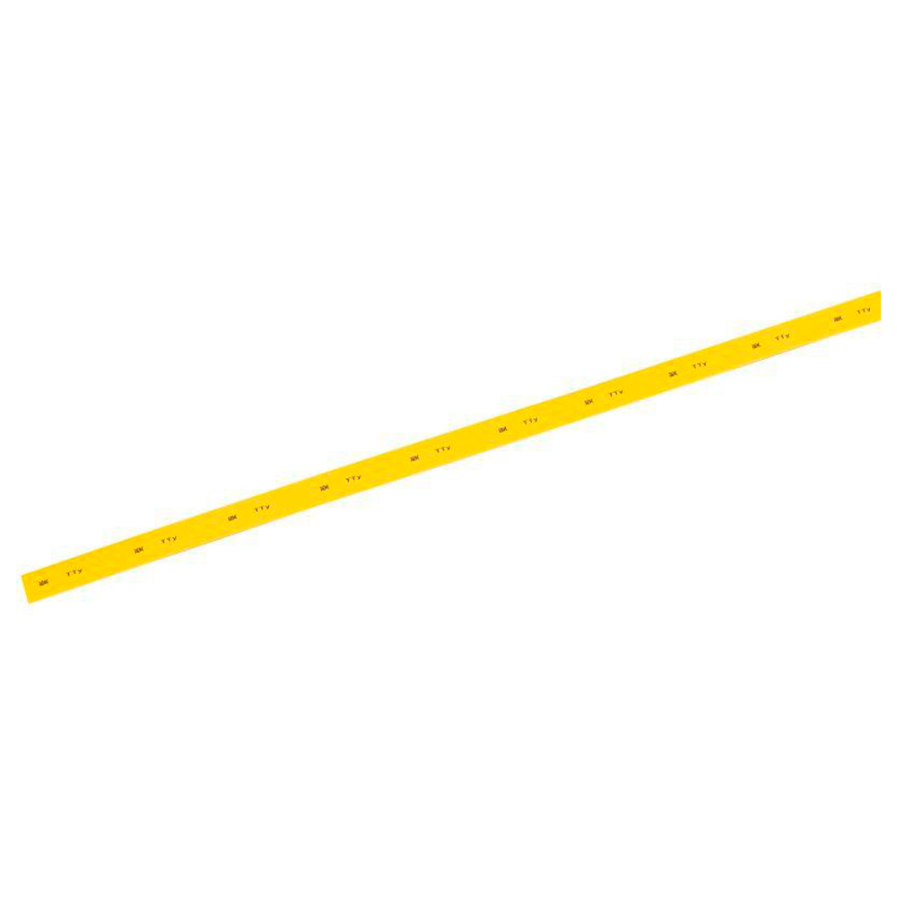 Трубка термоусадочная IEK ТТУ нг-LS Дн10/5 L=1 м тонкостенная, диаметр до усадки 10 мм, диаметр после усадки 5 мм, материал - полиэтилен, коэффициент усадки - 2:1, цвет - желтый