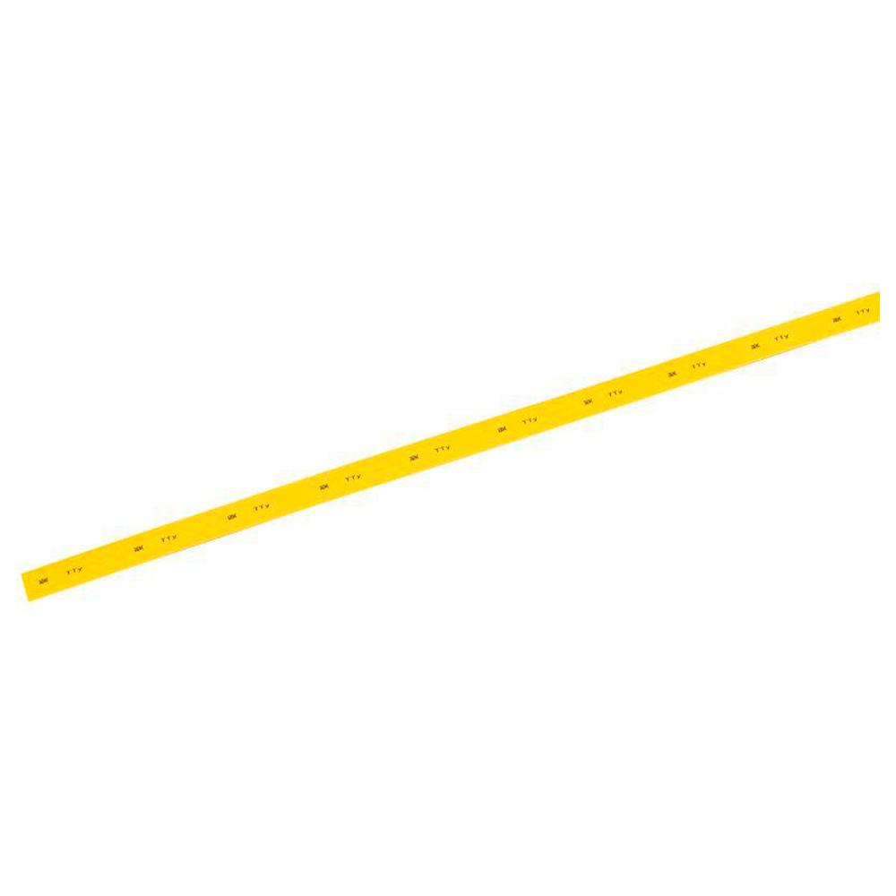 Трубка термоусадочная IEK ТТУ нг-LS Дн2/1 L=1 м тонкостенная, диаметр до усадки 2 мм, диаметр после усадки 1 мм, материал - полиэтилен, коэффициент усадки - 2:1, цвет - желтый