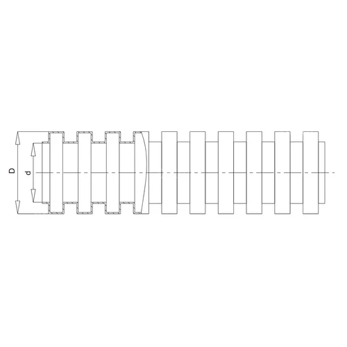 Труба гофрированная IEK Elasta Дн25 с протяжкой, внешний диаметр 25мм, материал - ПВХ, длина 15м, цвет - серый CTG20-25-K41-015I