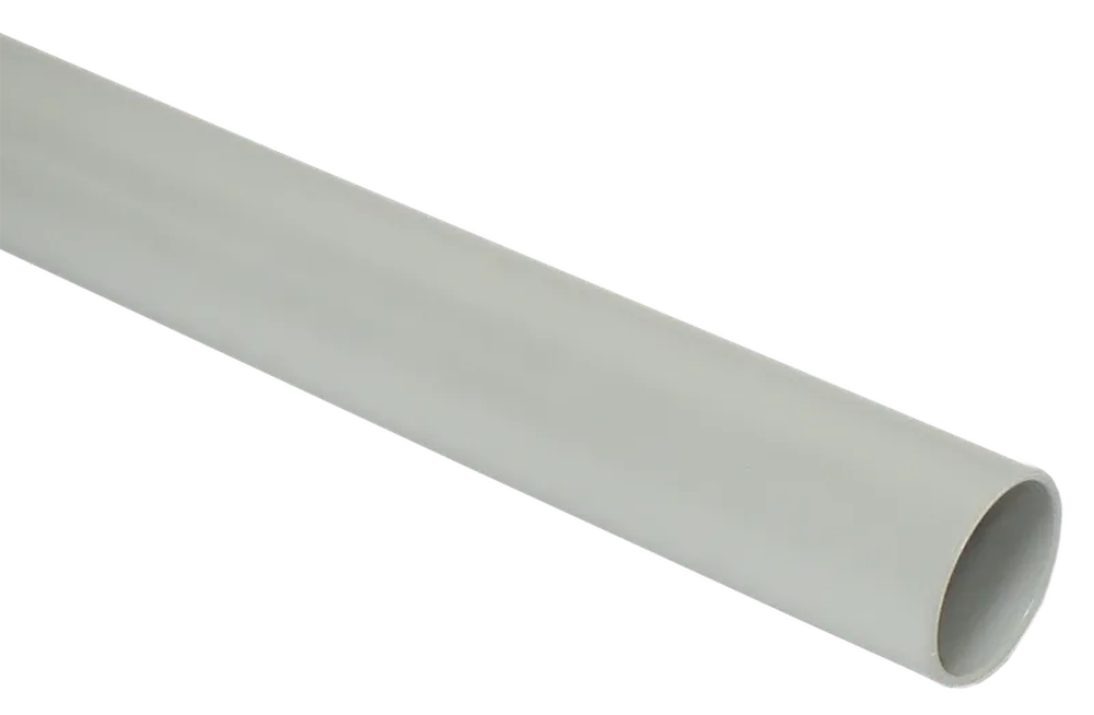 Труба гладкая IEK Дн20 L2 жесткая, внешний диаметр 20 мм, материал - ПВХ, цвет - серый