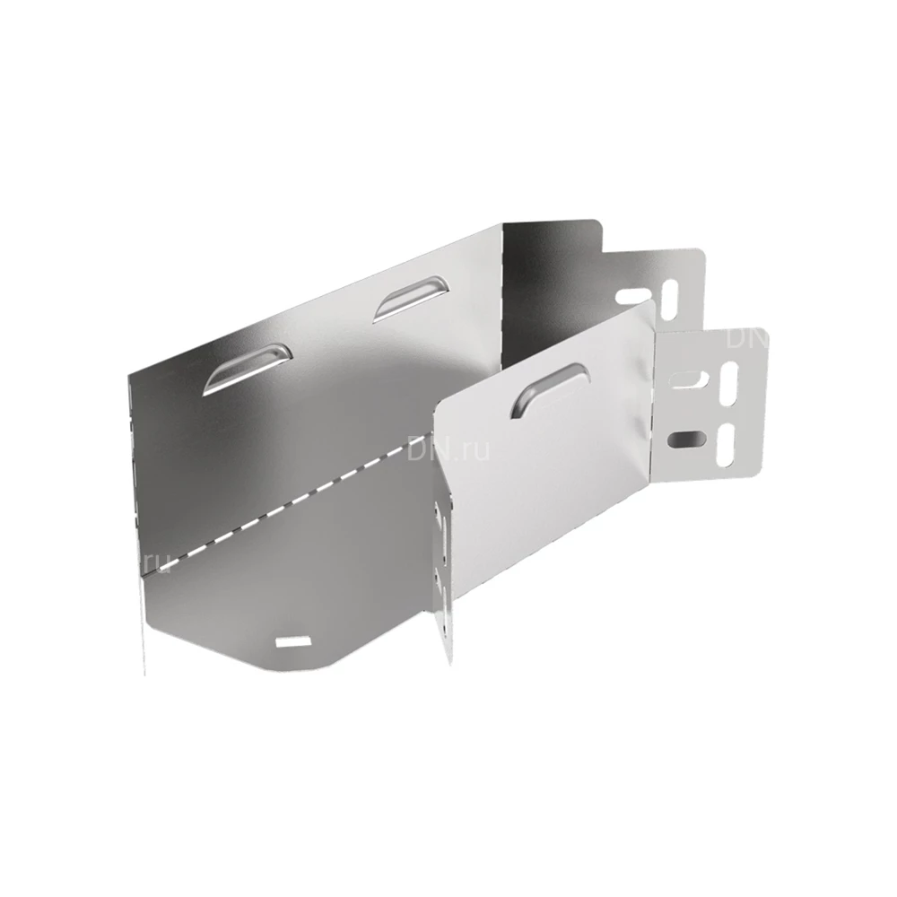 Поворот горизонтальный IEK ESCA 3 PG-90 100х100 90гр для кабельного лотка, корпус - сталь, цвет - светло-серый ES3-PG-90-100-100-06