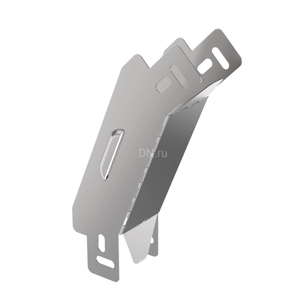 Поворот вертикальный внешний IEK ESCA 3 PV-45 50х50 45гр для кабельного лотка, корпус - сталь, цвет - светло-серый ES3-PV-45-050-050-06