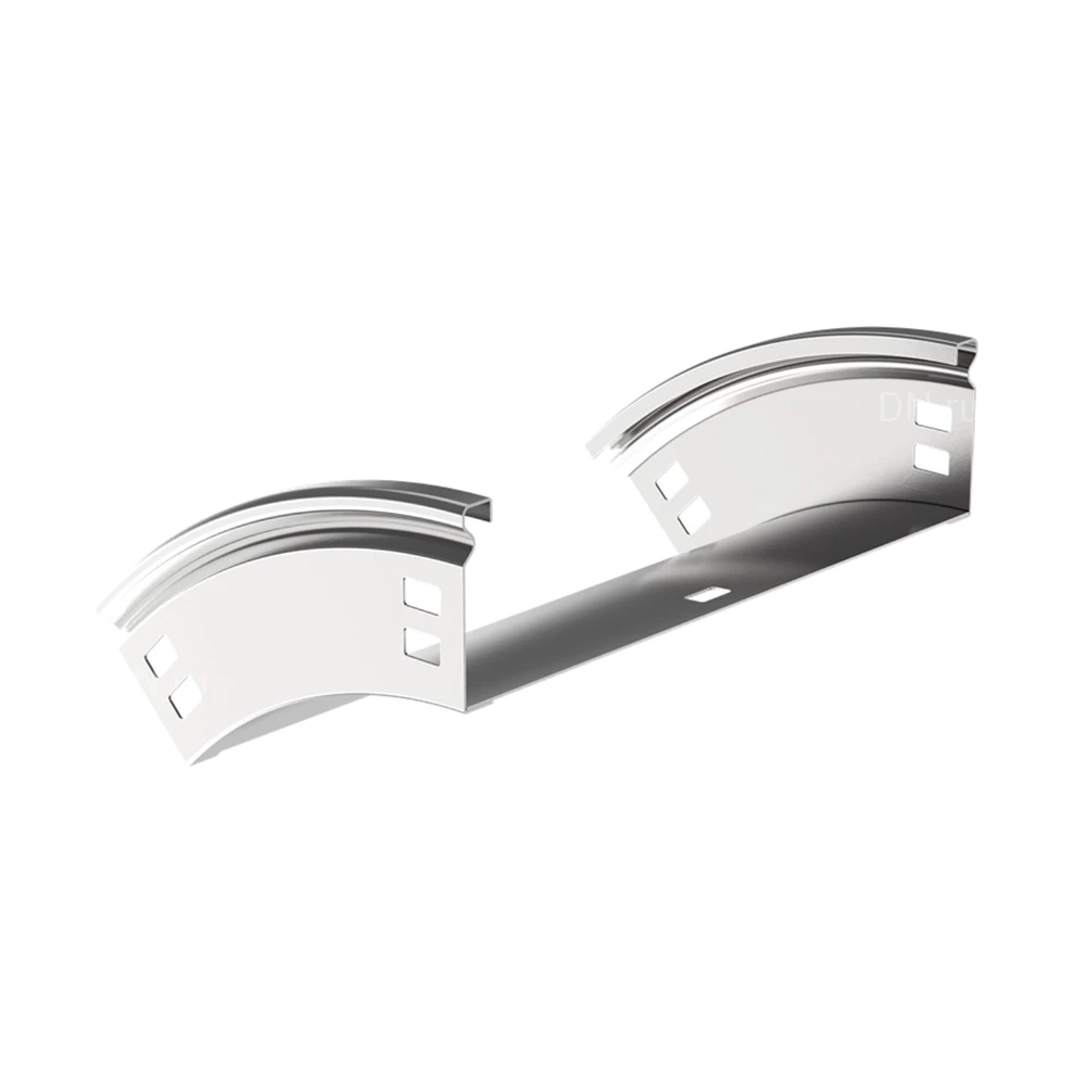 Повороты вертикальные внешние плавные IEK ESCA CPV41 45гр для кабельного лотка, тип В20, корпус - сталь, цвет - светло-серый