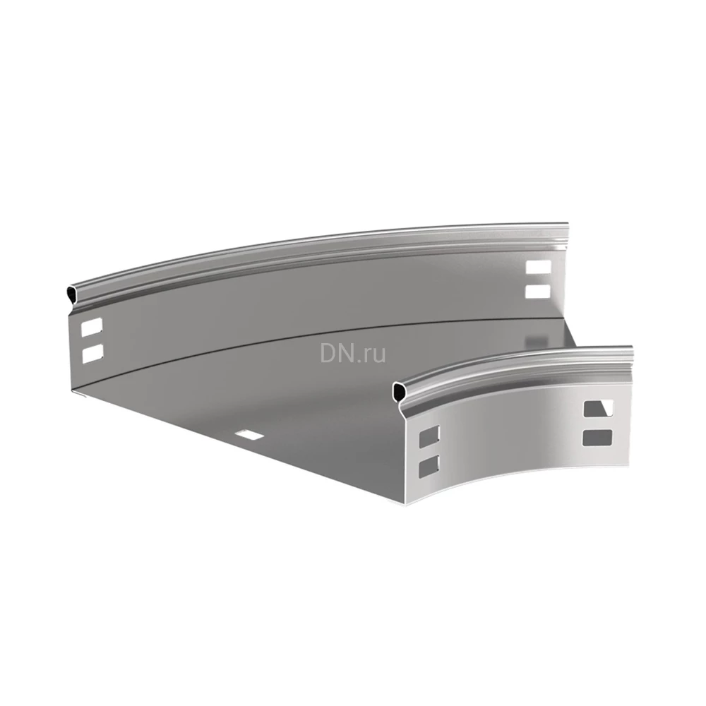 Повороты горизонтальные плавные IEK ESCA CPG01 45гр для кабельного лотка, тип Г01, корпус - сталь, цвет - светло-серый