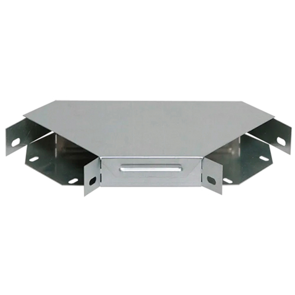 Поворот горизонтальный IEK ESCA CLP2P 50х100 90° для кабельного лотка, корпус - сталь, цвет - светло-серый