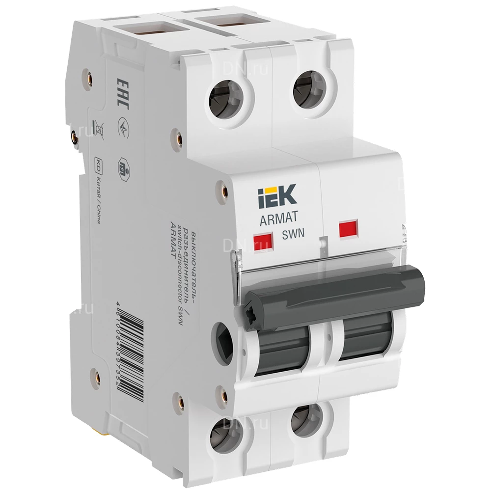 Выключатель-разъединитель двухполюсный IEK ARMAT SWN 2P 100А AR-SWN-2-100