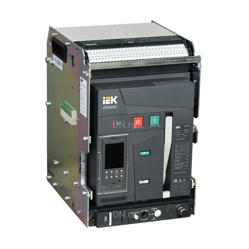 Автоматический выключатель воздушный трехполюсный IEK ARMAT AR-A2S 2000А 85кА сила тока 2000А, отключающая способность 85кА, расцепитель TD AR-ACB-3VB-085-2000A-TDCF