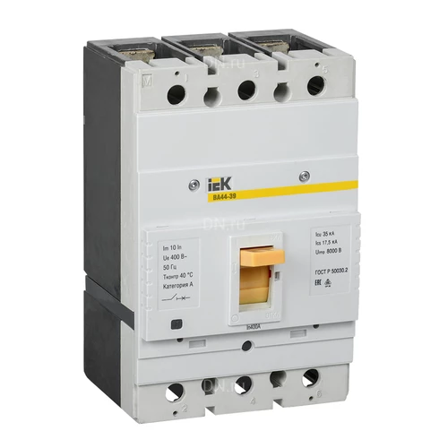 Автоматические выключатели в литом корпусе трехполюсные IEK ARMAT BA 44-39 сила тока 25-630А, отключающая способность 35кА