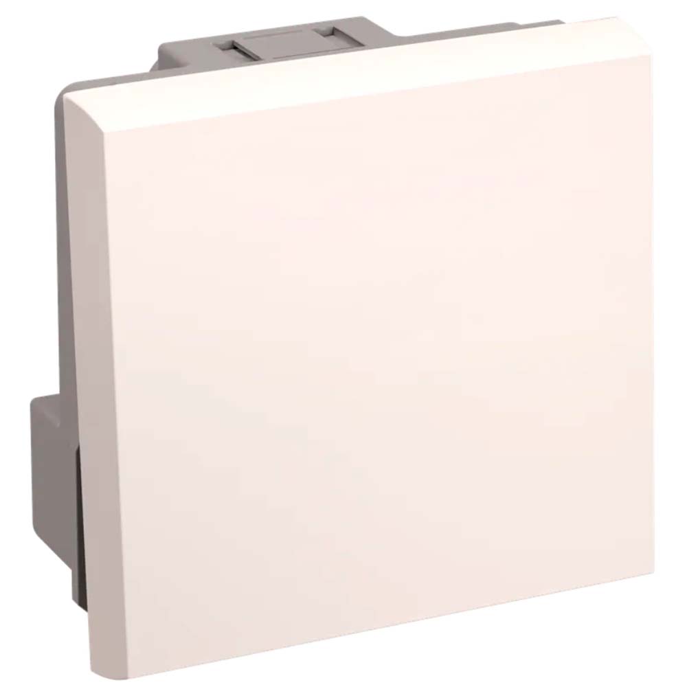 Выключатель одноклавишный IEK Праймер скрытой установки, проходной, на 2 модуля, номинальный ток - 10 А, степень защиты IP20, цвет белый