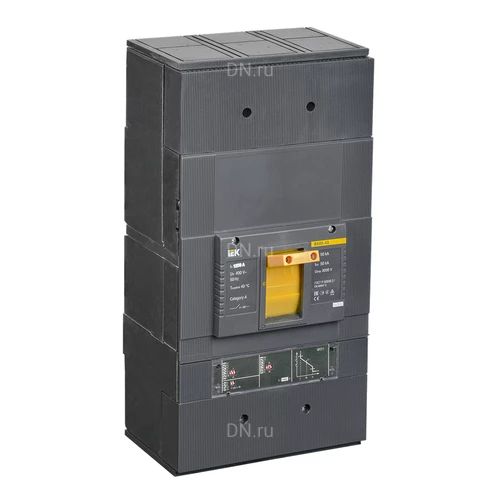 Автоматические выключатели в литом корпусе трехполюсные IEK ARMAT BA 88-43 сила тока 12.5-1600А, отключающая способность 50кА